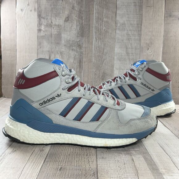Adidas Mens 10.5 Human Made X Marathon Free Hiker Shoes Clear Onix Burgundy Gray - Picture 3 of 16
